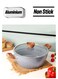 28 Cm Essential Casserole Non-Stick Aluminium Cookware With Granite Coating
