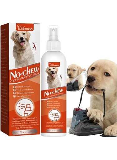 120ml Anti Chew Spray for Dogs,Bitter Dog Spray to Stop Chewing,Chew Deterrent Spray,No Chew Bitter Spray,Pet Corrector Spray for Dogs,Deterrent Dog Spray to Stop Chewing,Anti Chew Deterrents for Dog