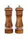 Wood Salt and Pepper Grinder Set - Manual Mill with Adjustable Ceramic Rotor, Refillable, Acrylic Window - 6.5 inch, 2 Pack