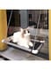 OKBUYNOW Cat Window Perch Space Saving Single Layers Hammock02 With Durable Heavy Duty Suction Cups Window Mounted Beds For Cat Kitten 360 DEGREE Sunny Resting Seat, Hm02