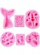 SYOSI Marine Theme Fondant Silicone Mold Silicone Seashell Sea Life Chocolate/Fondant/Candy Baking Mold For Cake Decor DIY Handmade Baking Tools for Mermaid Theme Cake Decoration(6pack)