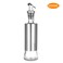 / 17fl oz Stainless Steel Bottle Olive Oil Dispenser Glass With Pourer Drip-Free Spout Silver 30*9*9cm