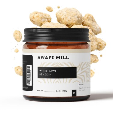 AWAFI MILL White Jawi Incense 100g   Jawi Abyad Benzoin Resin Chunks