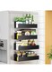 COOLBABY 4 Pack Kitchen Refrigerator Side Shelf Moveable Fridge Magnetic Spice Racks Punch Free Storage Rack