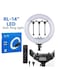 LED Fill Ring Light with Adjustable Brightness and Tripod