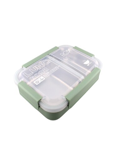 Giggles BrainGiggles Stainless Steel 2 Compartments Lunch Box with Removable Inner Tray Insulated Leak Proof Lunch Box for Kids Adults - Green