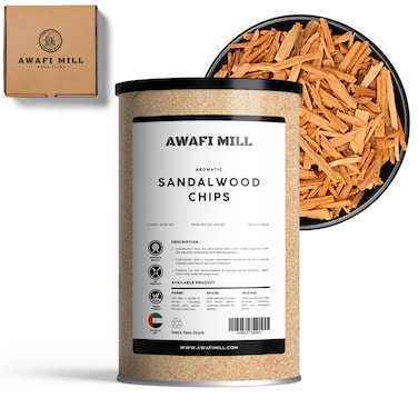 AWAFI MILL Sandalwood Chips 250g   Chandan Wood   Santalum album