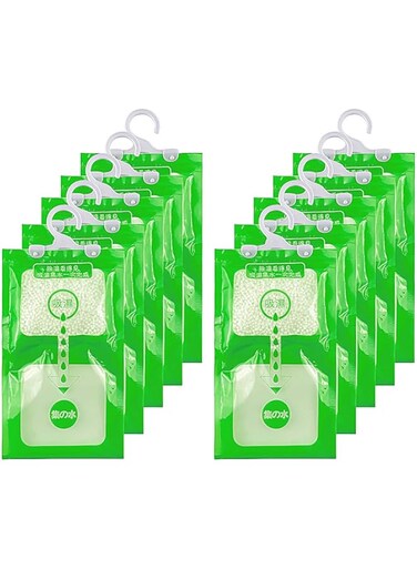 BULZEU 10 x Hanging Dehumidifier/Moisture Absorbers/Prevents Moisture and Mould for Wardrobe Bedroom Kitchen