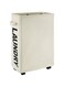 MIXDE Foldable Waterproof 22in Rolling Slim Tall Thin Dirty Laundry Hamper Basket Sorter and Organizer with Stand on Wheels (Beige)