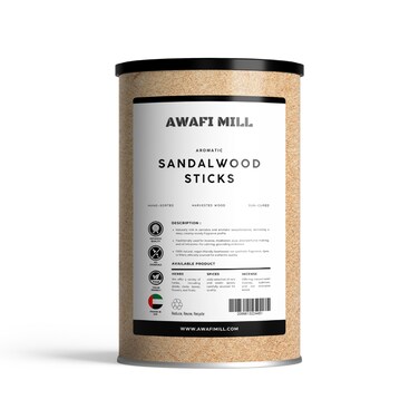 AWAFI MILL Sandalwood 10 Sticks   Chandan Wood   Santalum album
