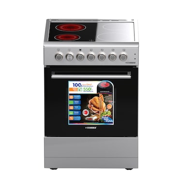 STARGOLD Freestanding Vitro Ceramic Electric Cooker 60x60 cm with Oven 61L