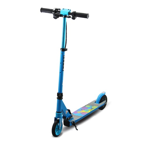 Leaders Kids E-Scooter &ndash; 180W 24V, 18km/h Speed, 18km Range, 5.5&quot; Tires, 100KG Load, Quick Charge, Hand Brake, Blue Color