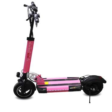 LEADERS Pink Stripe Electric Scooter  500W Motor 48V Battery 50KM/H Speed Comfortable Chair 10" Tubeless Tires LED Lights