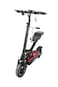 Red Stripe Electric Scooter 500W Motor 48V Battery 50KMH Double Seat 10 Inch Tubeless Tires LED Lights Black