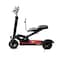 Red Stripe Electric Scooter 500W Motor 48V Battery 50KMH Double Seat 10 Inch Tubeless Tires LED Lights Black