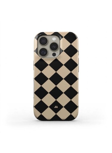 Mobcos iPhone 16 Pro Max Classic Diamond Premium Case Compatible with Hybrid Dual-Layer Hard Shell + Silicone Protection - Scratch-Resistant Shockproof Mobile Cover