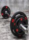 Miracle Fitness Weight Plates For Barbell Or Dumbbell 2.5, 5, 10, 15, 20KG Weightlifting Barbell Slice Disk Three Holes Hand Barbell Piece Weight Slice Disk (Size : 15KG)