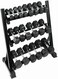 Miracle Fitness Hex Dumbbell Sets with Dumbbell Rack, Pair Of 10 (1kg to 10Kg) Dumbbells for Strength Training Set for Women and Men
