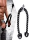 قضيب سحب لأسفل من نوع Miracle Fitness Zaizai، ملحق جهاز الكابل، حبل نايلون ذو طرف مطاطي، ملحق كابل سحب لأسفل متعدد المقابض مع خطاف تثبيت لتمارين المقاومة بالسحب والدفع لأسفل