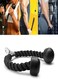 قضيب سحب لأسفل من نوع Miracle Fitness Zaizai، ملحق جهاز الكابل، حبل نايلون ذو طرف مطاطي، ملحق كابل سحب لأسفل متعدد المقابض مع خطاف تثبيت لتمارين المقاومة بالسحب والدفع لأسفل