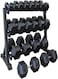 Miracle Fitness Hex Dumbbell Set with Dumbbell Rack &ndash; Strength Training Equipment &ndash; Fitness Weights &ndash; Tough and Durable, Cast Iron Dumbbell Set &ndash; Gym Equipment &ndash; 2.5 to 20 KG &ndash; 8 Pairs