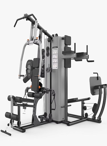 جهاز تمارين رياضية متعدد الوظائف من Miracle Fitness بخمس محطات ZW05 - مزود بمجموعة أوزان 145 كجم، مناسب للاستخدام المنزلي والتجاري