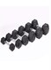 Miracle Fitness Rubber Dumbbell Hex, Fixed Dumbbell Fitness Equipment for Home Fitness,10 kg