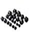 Miracle Fitness 2Pcs Black Hex Dumbbell Pairs Dumbbells Weight Set for Gym Home Muscle Body Training (Size : 17.5kg)