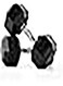 Miracle Fitness 2Pcs Black Hex Dumbbell Pairs Dumbbells Weight Set for Gym Home Muscle Body Training (Size : 17.5kg)