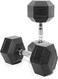 دمبلز سداسية مطاطية من Miracle Fitness COOLBABY - دمبلز ذات قلب من الحديد الزهر الصلب ورأس مغطى بالمطاط للتمارين في المنزل والصالات الرياضية التجارية - من 2.5 إلى 50 كجم - تباع في أزواج (قطعتين) (25)