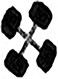 Miracle Fitness Hex Rubber Dumbbell pair 17.5KG
