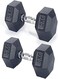 Miracle Fitness Rubber Hex Dumbbells &ndash; Solid Cast Iron Core Rubber Coated Head Dumbbell Weights for Exercises at Home and Commercial Gym &ndash; 15 KG &ndash; Sold in Pair (2 Pcs)