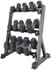 Miracle Fitness Hex Dumbbell Sets with Dumbbell Rack, 6 Pairs (2.5kg to 15kg) for Home Gym Strength Training and Weight Loss