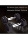 Generic Dumbbell Solid Iron Hexagon Dumbbell Rubber Encased Hex Dumbbell with Metal Handles Home Sports Fitness Equipment