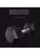 Generic Dumbbell Solid Iron Hexagon Dumbbell Rubber Encased Hex Dumbbell with Metal Handles Home Sports Fitness Equipment