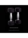 Generic Dumbbell Solid Iron Hexagon Dumbbell Rubber Encased Hex Dumbbell with Metal Handles Home Sports Fitness Equipment