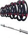 Miracle Fitness Weight Plates 175 KG Body Pump Set - 72 Inches Olympic Bar With Collars, Miracle Fitness