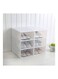 1Pc Multifunction Unisex Transparent Shoes Storage Box with Cover white 42*42*42cm