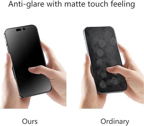 Muzz Matte Privacy Screen Protector for IPhone 15 Pro Max 6.7&quot;, 2 Pack, Anti-Glare, Anti-Spy, Scratch Resistant, Tempered Glass Film (iPhone 15 Pro Max)