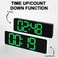 6629 13 Inch Multifunctional LED Living Room Large Screen Wall Clock - Black Shell Red Light