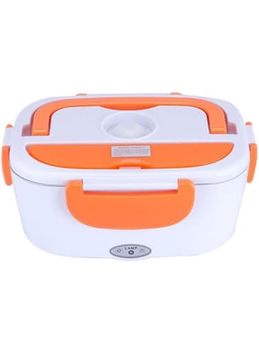 Dubai Gallery Multi-Functional Electric Heating Lunch Box With Removable Container Orange/White AMZ-N33428268A