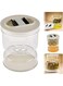 Azonee Pickle and Olive Hourglass Jar, Pickle Flip Jar Separated from Wet and Dry, Pickle Jar with Strainer Flip, Leak-proof Juice Separator, Juice Separator, for Food Storage