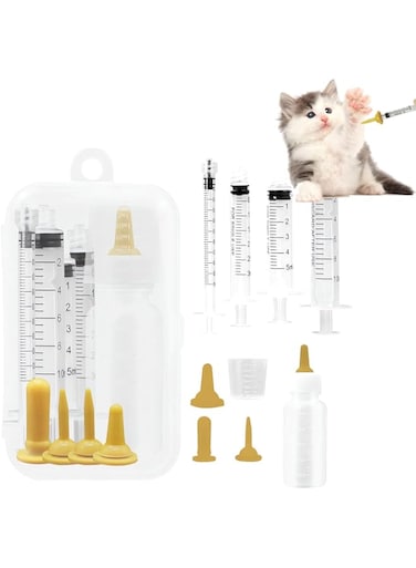 Puppy Feeding Bottles, Azonee Pet Feeding Kit, Newborn Small Animals Milk Bottles for Nursing with Replacement, Pet Feeder Set, Pet Nursing Bottle Kit Pet, Newborn Kitten &amp; Puppy Gift
