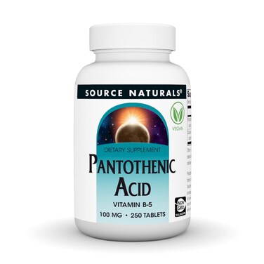 Source Naturals Pantothenic Acid, 100mg -250 Vegan Tablets