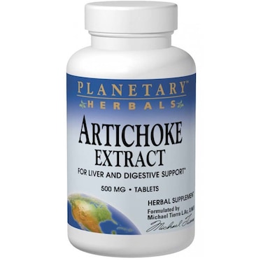Planetary Herbals Artichoke Extract Tablets, 500 mg, 60 Count