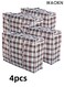 Pack of 4 Strong Storage Laundry Bags &acirc;&euro;&ldquo; Big Moving/Shopping Bags with Zipper &amp; Handles - Reusable Storage Zip Bag, Extra Large Heavy Duty Nylon Organizer Bags for Quilts Blankets Pillows Cloths, black .