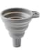QUESERA Silicone Collapsible Funnel Set of 2 pcs, Kitchen Gadgets Accessories Foldable Funnel for Water Bottle Liquid Transfer Food Grade (Grey 2 pc Pack)