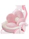 Cute Flower Gaming Chair Cushion with Backrest Anti-Slip Straps, Comfortable Kawaii Computer Chair Cushion for Gamer Chair Seat Cushion Armchair Pillow Office Desk Chair Home Decor, 23 Inch, Pink