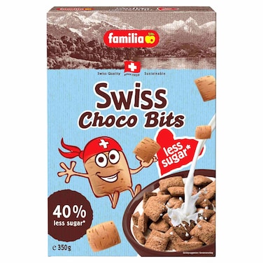 Familia Swiss Choco Bits 40% Less Sugar Cereal 350g