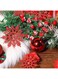 FAM 12pcs Christmas Snowflake Ornaments &ndash; Snowflakes Christmas Hanging Ornaments &ndash; Hanging Snowflake Decorations &ndash; Glitter Snowflake For Christmas Decorations (Red)
